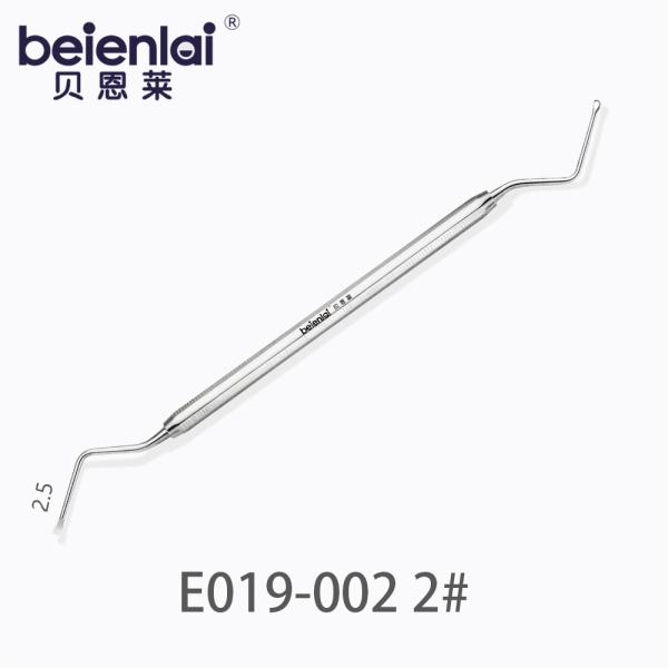 Benlai Dental Curette E019-002 BJS 2#, Double End 2.5 Tips, 6.5 Octagonal Handle
